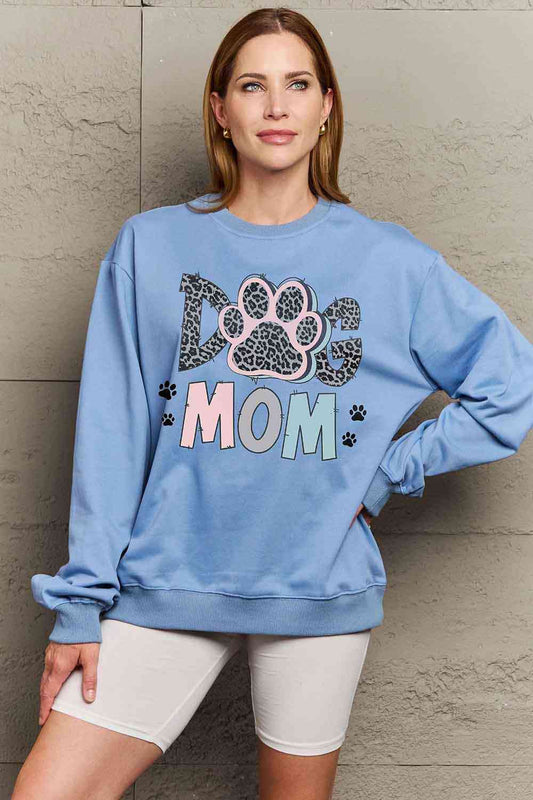 Simply Love Simply Love フルサイズ DOG MOM グラフィック スウェットシャツ