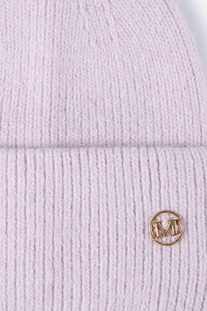 M Rib-Knit Cuff Beanie