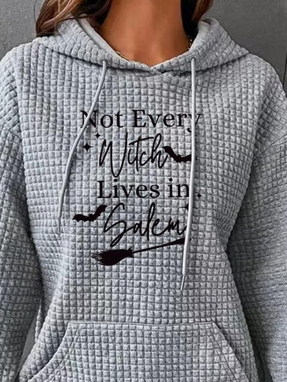 Sudadera con capucha texturizada y gráfica de tamaño completo con bolsillo