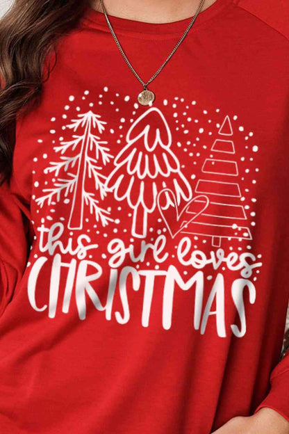 Sudadera con cuello redondo y árbol de Navidad