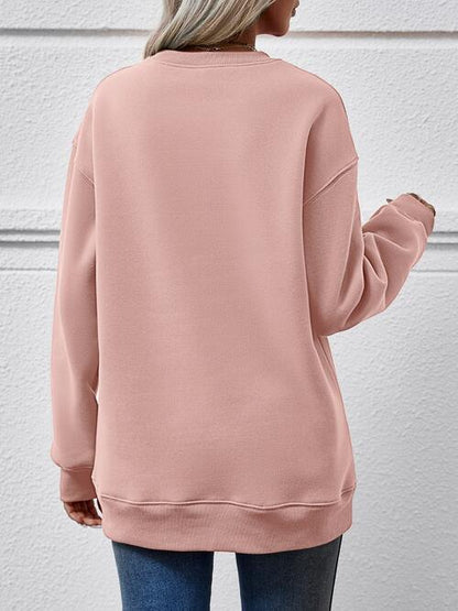 Letter Graphic Dropped Shoulder Sweatshirt