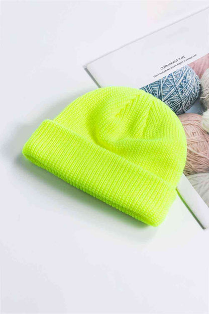 Gorro acogedor con puños de punto acanalado