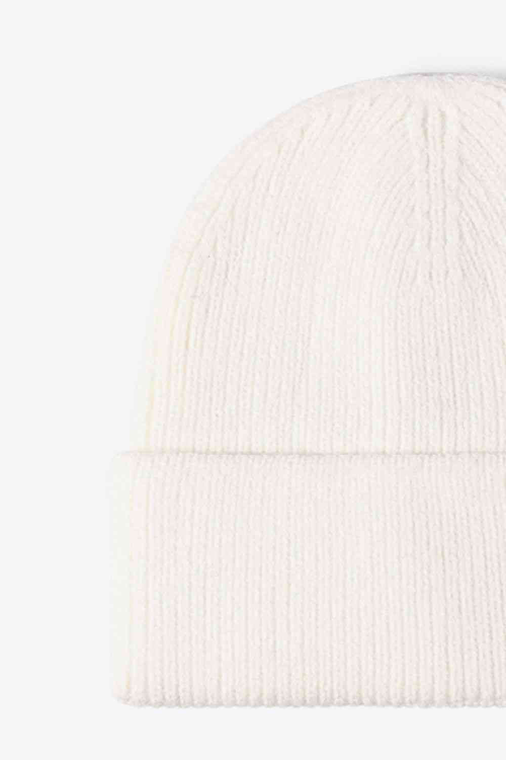 Gorro de punto con puños y parche de letra N