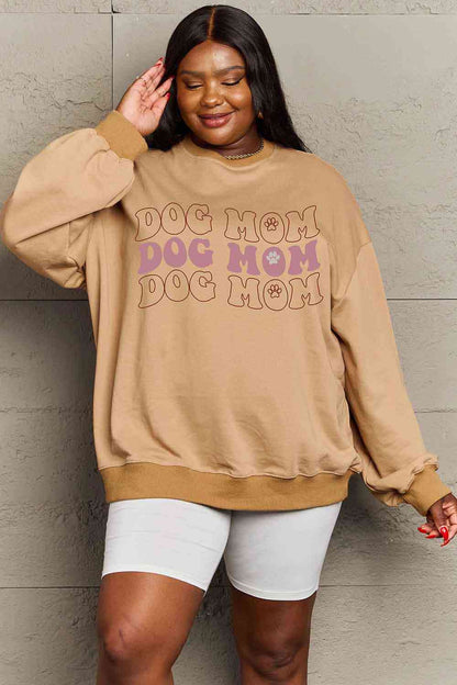 Simply Love Simply Love フルサイズ グラフィック DOG MOM スウェットシャツ
