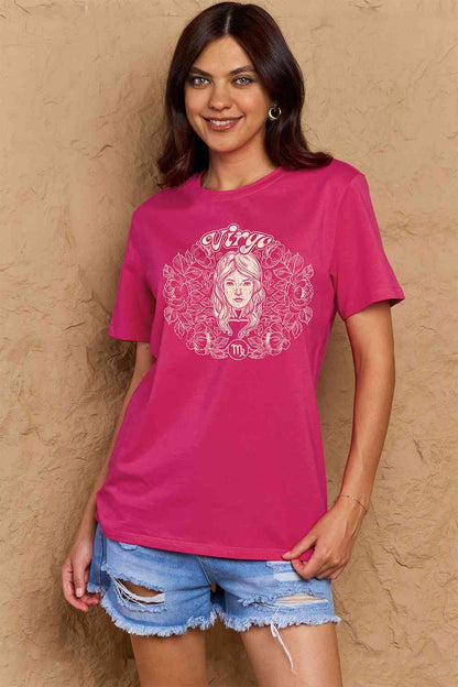 Camiseta con gráfico VIRGO de tamaño completo de Simply Love