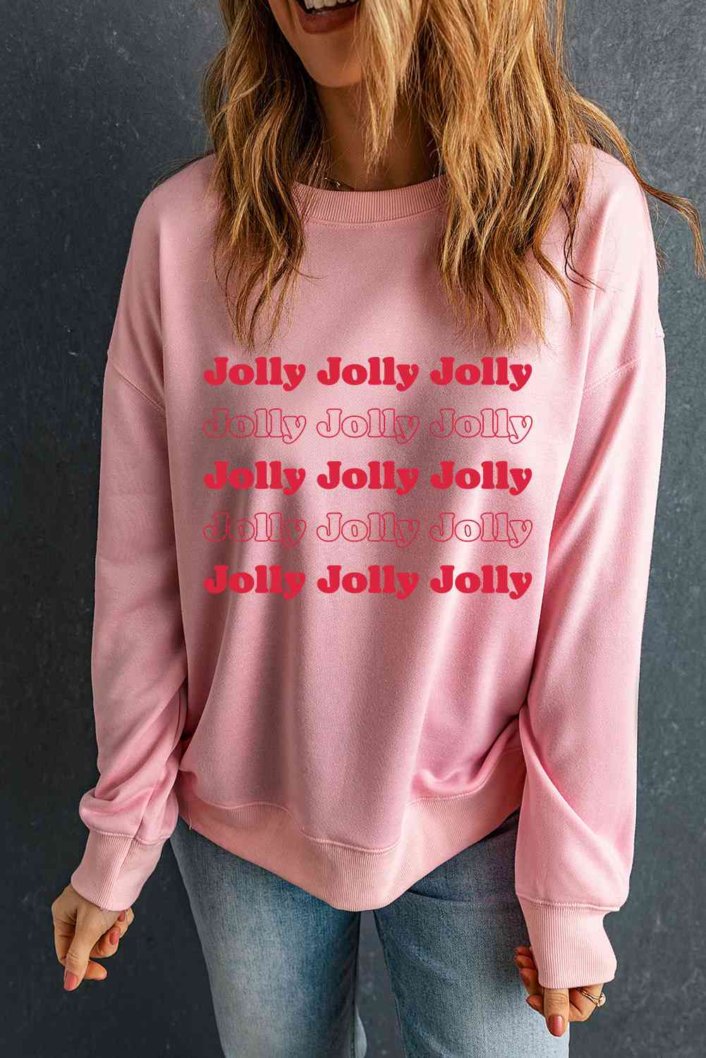 JOLLY Graphic Round Neck Sweatshirt