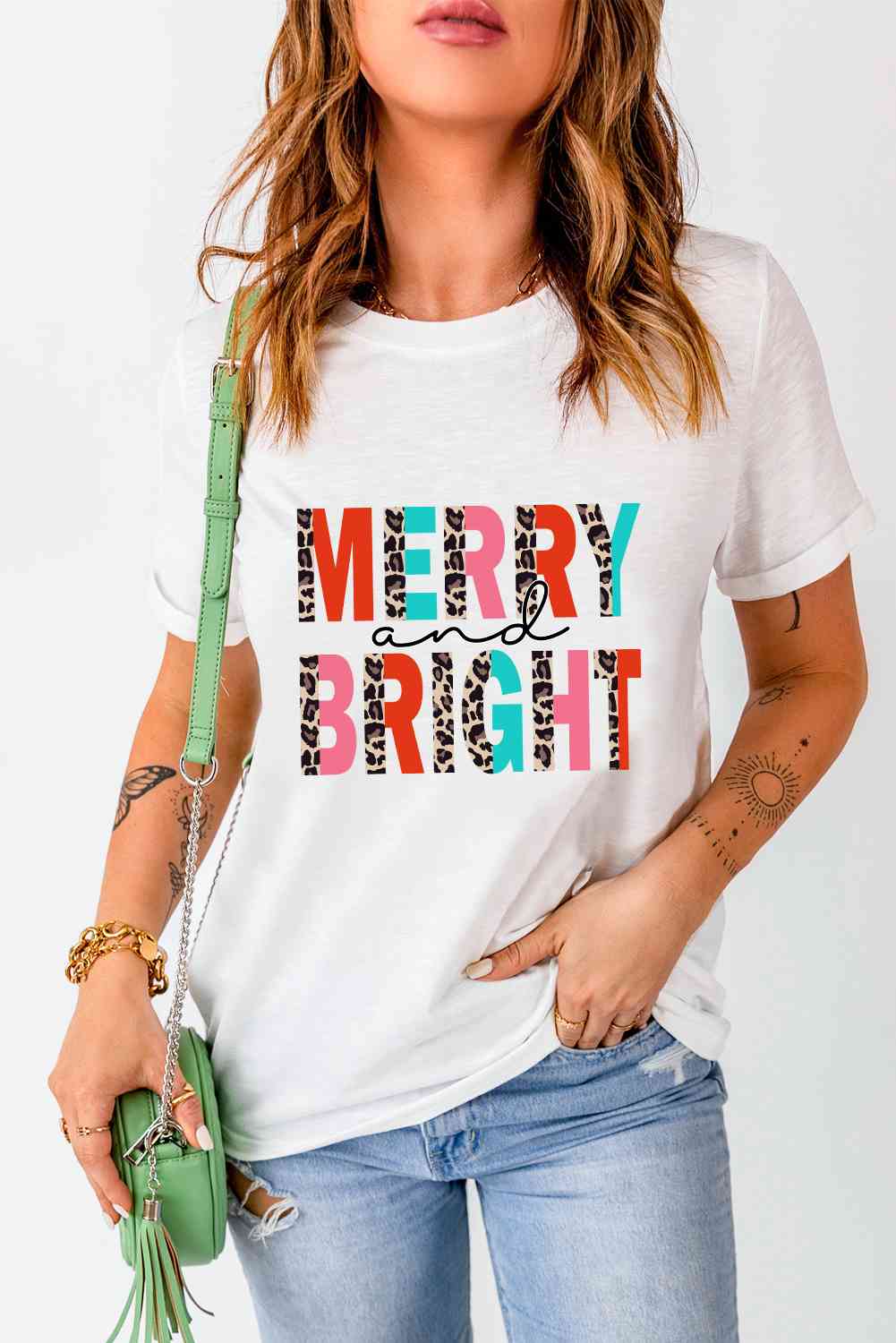 Camiseta gráfica FELIZ Y BRILLANTE