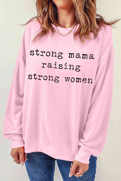 STRONG MAMA RAISING STRONG Women グラフィック スウェットシャツ