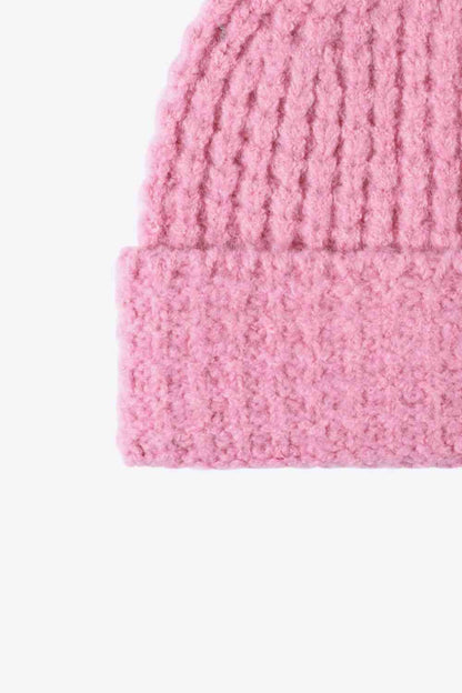 Waffle-Knit Cuff Beanie