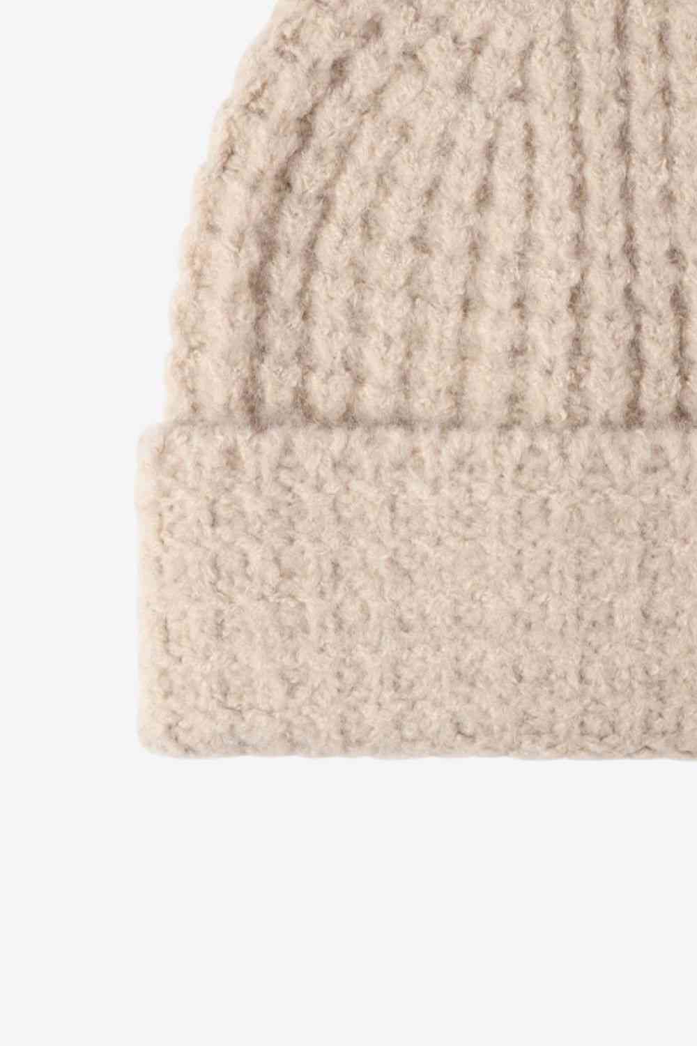 Gorro con puños de punto tipo gofre