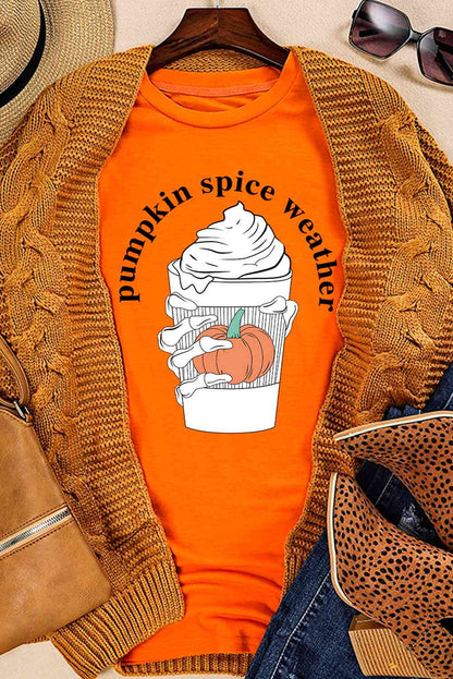 Camiseta gráfica TIEMPO DE ESPECIAS DE CALABAZA