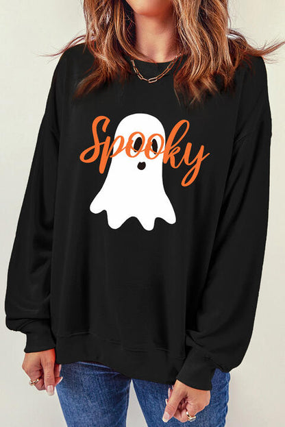 SPOOKY Sudadera con cuello redondo y gráfico de fantasma