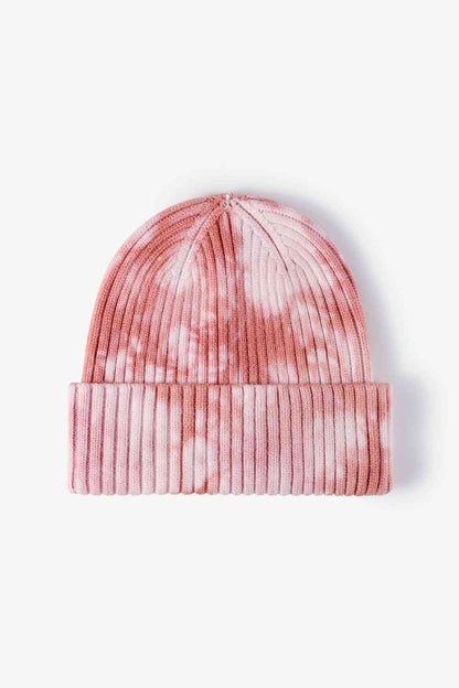 Gorro con puños de canalé Tie-Dye