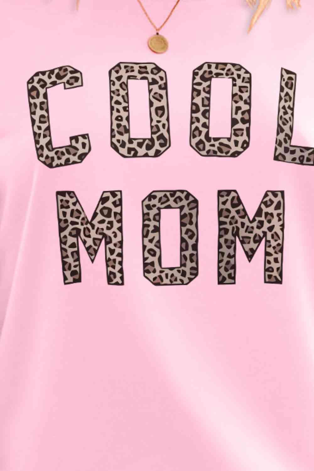 COOL MOM Sudadera con estampado de hombros caídos