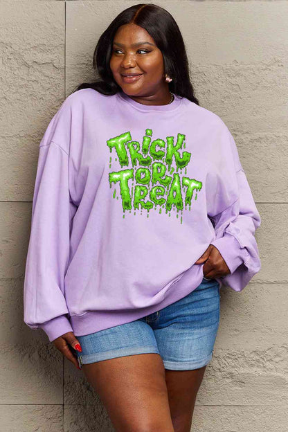 Simply Love Full Size TRICK OR TREAT Graphic Sweatshirt