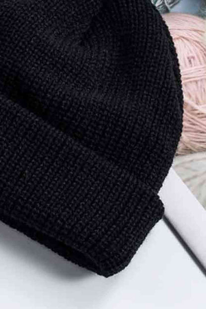 Gorro acogedor con puños de punto acanalado