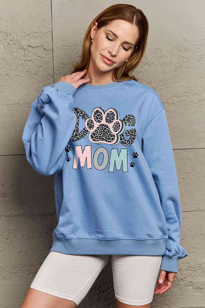 Simply Love Sudadera con estampado de DOG MOM de tamaño completo de Simply Love