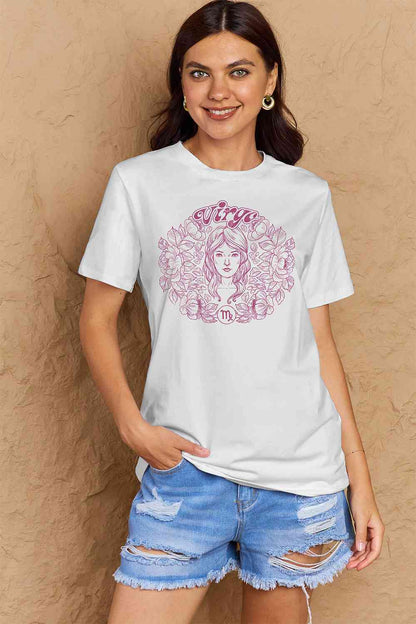 Camiseta con gráfico VIRGO de tamaño completo de Simply Love