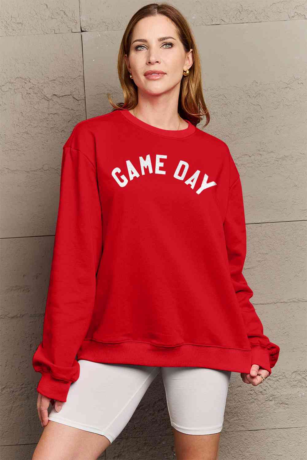 Simply Love フルサイズ GAME DAY グラフィック スウェットシャツ