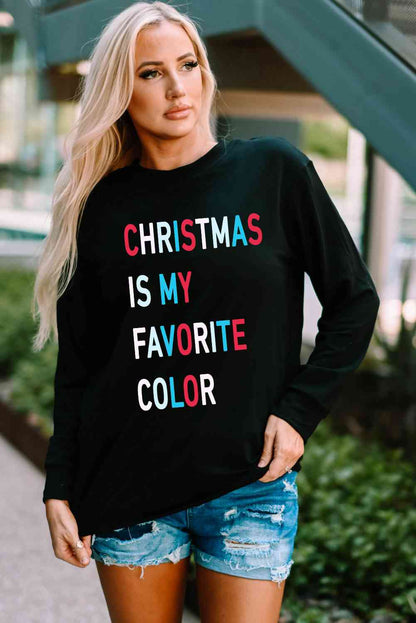 LA NAVIDAD ES MI COLOR FAVORITO Camiseta gráfica