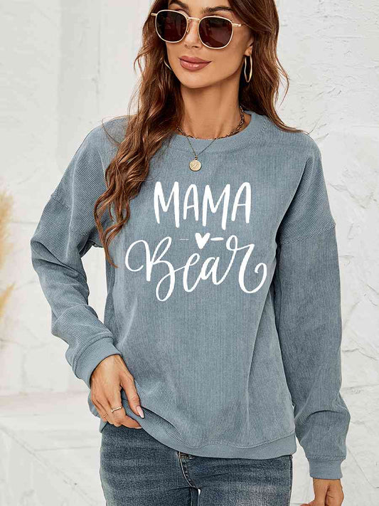 Sudadera con cuello redondo y gráfico MAMA