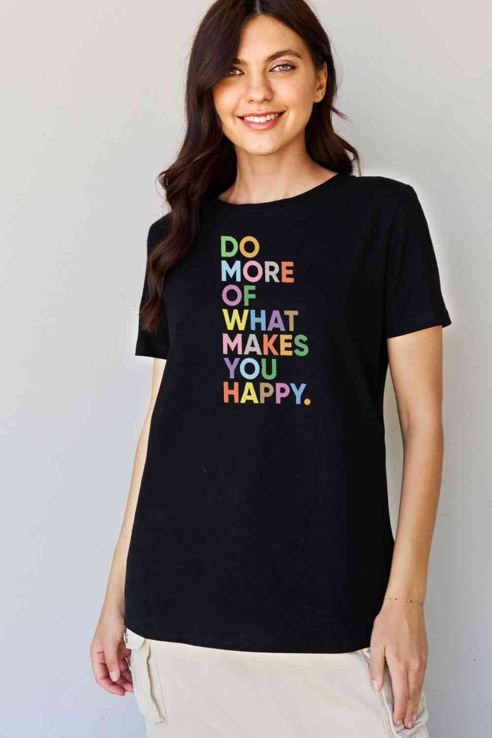 Camiseta con gráfico y eslogan de tamaño completo de Simply Love