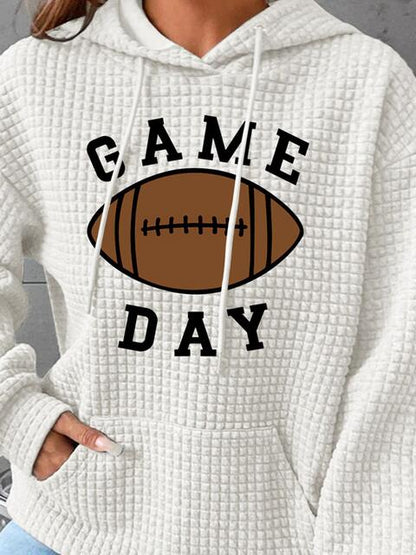 Sudadera con capucha y cordón gráfico GAME DAY de tamaño completo